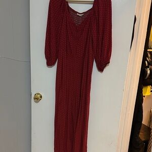 Knox Rose Burgundy Long Sleeve Jumpsuit